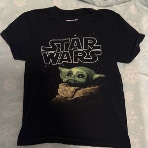 Star Wars Black Baby Yoda Kids T-Shirt